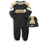 New Orleans Saints Newborn/Infant coverall and knit cap set