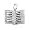 Book Charm - Sterling Silver