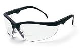 Crews Klondike Magnifier Safety Glasses Black/Clear 1.0 Diopter