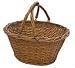 Small Buff Folding Handle Shopping Basket
