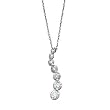 14k White Gold & Diamond Journey Pendant Necklace- 18" (1.00ctw)