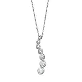 14k White Gold & Diamond Journey Pendant Necklace- 18 (1.00ctw)