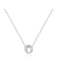 Alexander James White Gold Rhodium Plated Micro Pave Cubic Zirconia O Initial Pendant with Lobster Clasp set in Silvertone All pendants come with 16 Inch chain.