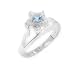 Sterling Silver Genuine Blue Topaz Flower Ring (Size 6,7,8,9)