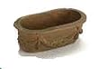 Dollhouse Miniature Oval Window Box in Aged Finish