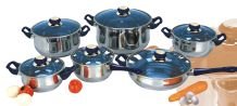 Gourmet Chef 12 Piece Stainless Steel Cookware Set with