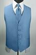 Tuxedo Vest - Herringbone Collection Blue Ice with Coordinating Windsor Band Tie