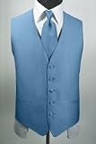 Tuxedo Vest - Herringbone Collection Blue Ice with Coordinating Windsor Band Tie
