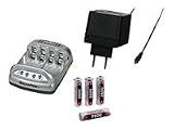 Hama Schnellladegerät Delta Pro inkl. NiMH Akku AA Mignon 2600 mAh 4er Pack