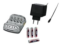 Hama Schnellladegerät Delta Pro inkl. NiMH Akku AA Mignon 2600 mAh 4er Pack