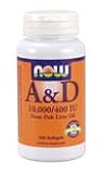 Vitamins A & D 10000/400 250 SGELS - NOW FOODS
