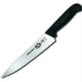 Chef's, Wavy, Black Fibrox, 7.5 in. (40720) Category: Cook's and Chef's Knives