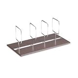 C-Line 30248 Adjustable Book Tray with Sliding Chrome Supports/Dividers