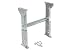 1-3/8 Roller & Skate Wheel Conveyor Leg Support 30w With 30 To 42 Height