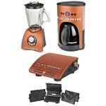 Kalorik Aztec 500 Watt Blender, Combo Grill, and 12 Cup Coffee Maker in Satin Copper - AztecKit