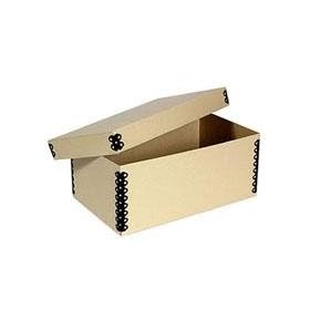 Archival Methods Metal Edge Short Top Box 5 x 8 Cards/Stereos 10.5 x 8-1/8x5-1/8, Tan