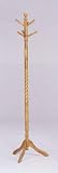 Twist Style Oak Finish Wood Swivel Coat Rack Stand / Hall Tree