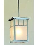 Arroyo Craftsman HSH-4LE-F-S Huntington 1 Light Mini Pendant in Slate with Frosted glass