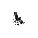 Drive Medical Viper Plus Reclining Wheelchair with Flip Back and Adjustable Height Desk Arms, 16 Seat Width - 1 Ea, PL416RBADDA