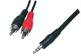 2 fono phono Audio Video AV Plugs to 3.5m 5meterm Stereo Plug 10m 10 meter --Cable 458/10