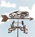 #24 Race Car Roof Mount Weathervane