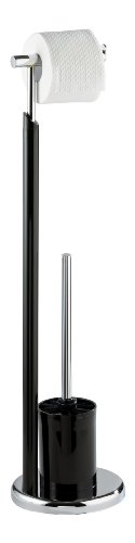 Wenko 18476100 Stand WC-Garnitur Black - Chrom,  &Oslash; 19 x 74 cm, Chrom-schwarz Preisvergleich