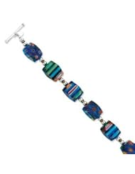 Sterling Silver Kung Sei Bead Bracelet QH2134-8"