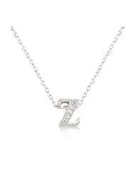 Micro-Pave Initial Z Pendant Necklace