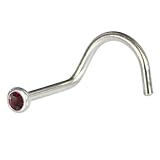 Swarovski RUBY Screw Nose Ring