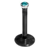 Black BIOPLAST Blue Zircon SWAROVSKI Monroe Ring