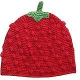 snuggleheads Unisex Baby Fruit and Veggie Hand-crocheted Beanie 0- 24 Months Strawberry