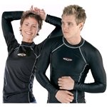 Hyperflex Loose Fit Mens Long Sleeve Rash Guard, Black - 3X-Large
