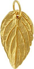 Autumn Leaf Charm in Gold Vermeil, #7649