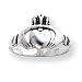 Sterling Silver Antiqued Claddagh Ring - Size 8