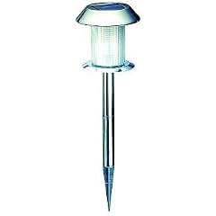 Solar-Gartenleuchte SGL-2 ES, Edelstahl, m. Erdspie�, Hx� 44x12cm