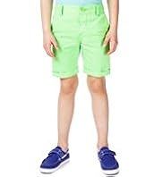 Pure Cotton Adjustable Waist Neon Shorts