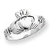Sterling Silver Antiqued Claddagh Ring - Size 7