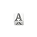 Sterling Silver Alphabet Cube Bead Letter A 5.5mm (1)