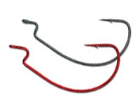Matzuo Wide Gap Worm Hook (Red Chrome, 3/0)