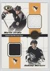 2001-02 Pacific Heads Up Quad Jerseys #28 - Martin Straka/Alexei Morozov/Josef Berank/Bob Boughner