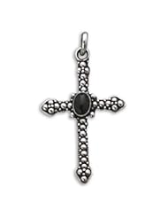 Beaded Cross with Black Onyx