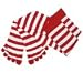 Cotton Socks Over the Knee Feelmax Basic Toe Socks Red/White Stripe Ladies Shoe size 5 - 10 Image