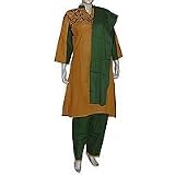 Salwaar Kurta India Cotton Fabric Embroidery Womens Dresses