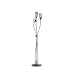 Zaneen Z6214VSI Parma Floor Lamp, Vintage Silver - White Murano