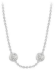 Diamonds By The Yard Necklace on a 18K White Gold Chain With One Carat Diamonds