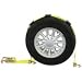 Car Hauler Tire Strap with Swivel Hooks, Adjustable Rubber Blocks & R