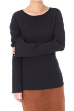 (アズールバイマウジー)AZUL by moussy 【AZUL by moussy】リブニットフレアスリーブ長袖プルオーバー