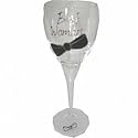Civil Partnership Gift Best Woman Single Wine Glass Bows