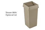 50 Gallon Square Rubbermaid Waste Receptacle - Beige