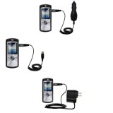 Car / Auto; Wall / AC Charger and USB Data Cable Deluxe Kit w/ Tip Exchange for the Motorola SLVR L7 - Gomadic Brand